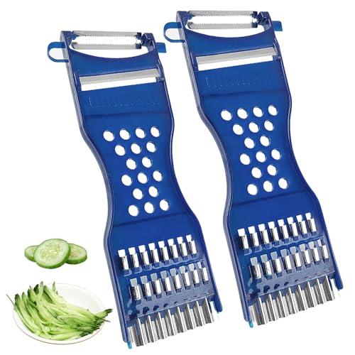 Gemüsefriseur, 2 Stück 6-in-1 Gemüseschäler, Multifunktions Sparschäler - Gemüseschneider Gemüsehobel Kartoffelschäler Julienneschneider für Obst & Gemüse von Occupaternm