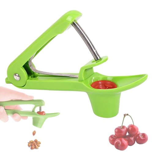 Kirschentkerner, Kirschenentkerner, Kirschkernentferner, Manueller Obstentkerner für Früchte, Obstentkerner, Kernentferner, Obstkernentferner (Grün) von Occupaternm