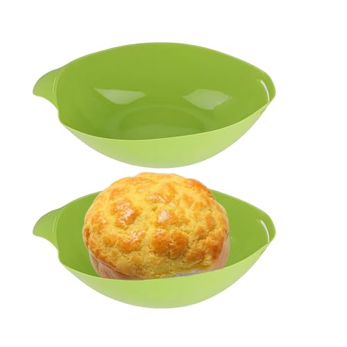 Occupaternm 2 Stück 3 In 1 Brotbackform Silikon, Teigschüssel, Gärkörbchen und Brotbackform in Einem, Durchmesser 24.5 cm, Hitzebeständig Bis 230 °C, zum Backen, Mischen (Grüner) (Grün) von Occupaternm