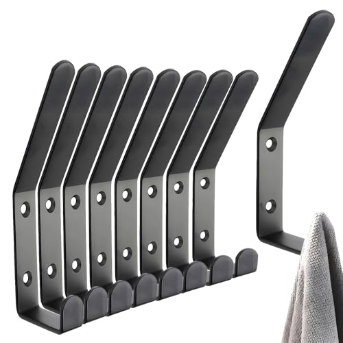 Occupaternm 9 Stück Garderobenhaken, Wandhaken für Garderobe, kleiderhaken Wand Schraubbefestigung, Haken Geeignet zum Aufhängen von Mänteln, Jacken, Mützen, Schals von Occupaternm