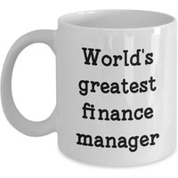 Finanz-Manager-Tasse - Größter Finanz-Manager Der Welt Lustiger Tee Heißer Kakao Kaffeetasse Geburtstags-Weihnachts-Gag-Geschenke-Idee von OccupationGifts