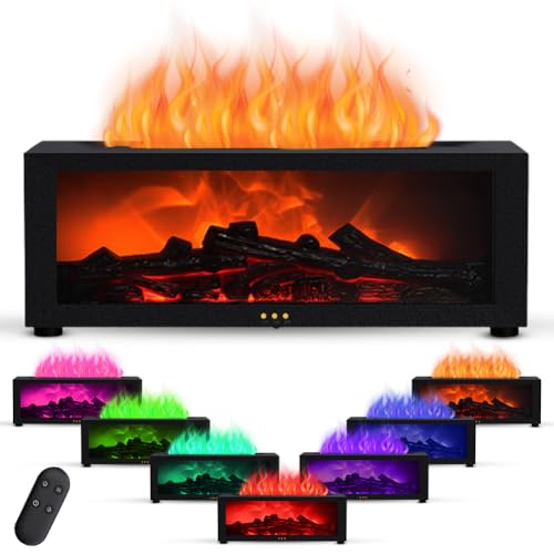 Flame Luftbefeuchter, 150 ml, Aroma-Diffusor mit 7 Flammeneffekten, Diffusor für ätherisches Öl, mit Timer und Fernbedienung, automatische Abschaltung ohne Wasser, für Haus, Büro, Schlafzimmer & Yoga Flame Luftbefeuchter, 150 ml, Aroma-Diffusor mit 7 Flammeneffekten, Diffusor für ätherisches Öl, mit Timer und Fernbedienung, automatische Abschaltung ohne Wasser, für Haus, Büro, Schlafzimmer & Yoga von Occzin