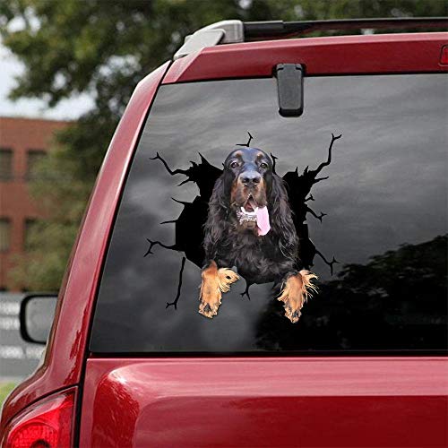 Ocean Gift Gordon Setter Auto Abziehbilder, Hund Auto Aufkleber 2 Stück - Realistische Gordon Setter Aufkleber für Autofenster, Wände Serie 71 Größe 30,5 cm x 30,5 cm von Ocean Gift