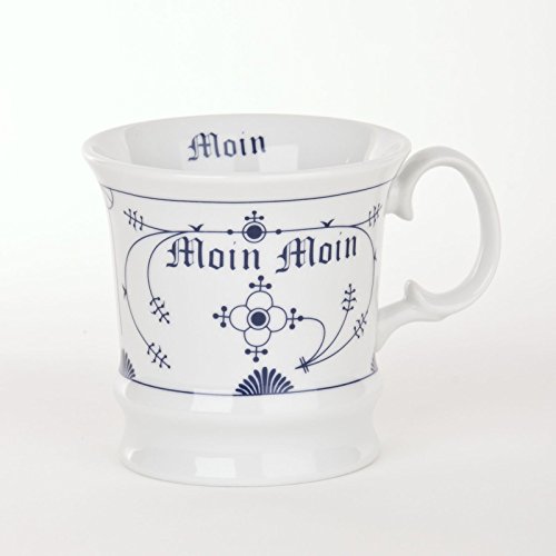 Ocean Line Wilhahn (früher, Indisch Blau Strohblume Herren Becher Kapitänsbecher Moin Moin Porzellan von Ocean Line
