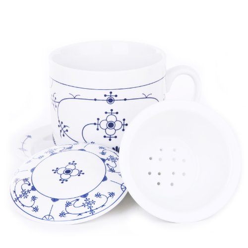 Ocean Line Wilhahn (Früher Kräuterteetasse Porzellan Indisch Blau Strohblume Moin Moin von Ocean Line
