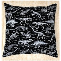 Geniale Glow in The Dark Skelett Dinosaurier Kissenbezug Passt Ein 18 "x 18" Kissen, Dekokissen Für Wohnkultur Zeitlos 100% Baumwolle von OceaniaLegendsDesign