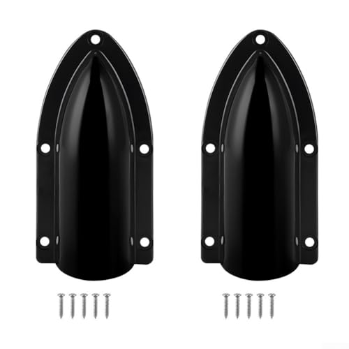 2 x Lüftungsschlitze für Abflüsse verschiedener Größen, für Motorboote, Segelboote, Angelboote und andere Arten von Booten, für Wohnmobile (schwarz) von Oceanlend