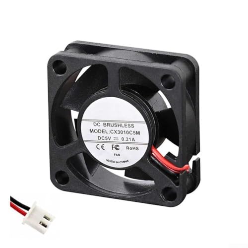 2er-Pack 3010 Dual-Lager-Mini-Lüfter für 3D-Drucker-Teile, geeignet für Haushaltsgeräte, Kühlung 5 V, 12 V, 24 V (3010–24 V) von Oceanlend