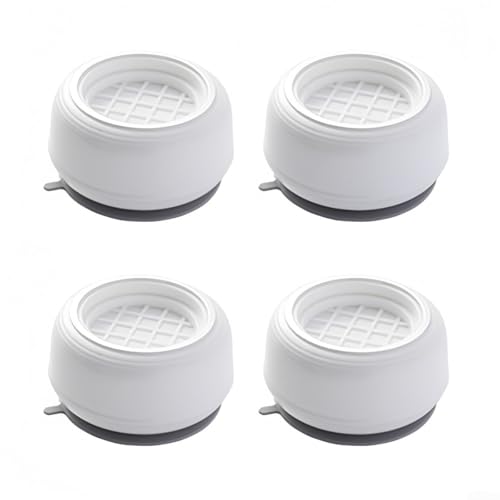 4 Stück Waschmaschinen-Stützfüße mit Anti-Vibration und rutschfestem Saugnapf für sichere Platzierung des Geräts (weiß) von Oceanlend