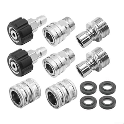 8 Stück Edelstahl-Hochdruckreiniger-Adapter, Reinigungsmaschinen-Anschlüsse, kompatibel mit verschiedenen Hochdruckreiniger-Modellen 8 Stück Edelstahl-Hochdruckreiniger-Adapter, Reinigungsmaschinen-Anschlüsse, kompatibel mit verschiedenen Hochdruckreiniger-Modellen von Oceanlend