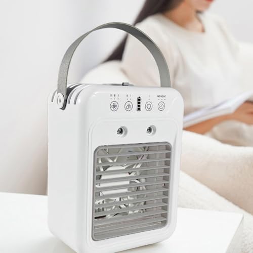 Auto-Klimaanlagen-Ventilator, Nebelkühlung, Klimaanlagen-Ventilator, für Spray, Timer, leise, Beleuchtung, Kühlung (Ladegebühr) von Oceanlend