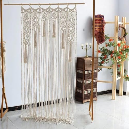 Böhmischer gewebter Türvorhang, 85 x 200 cm, Makramee-Wandbehang, Raumteiler, dekorativer Wandteppich, für Schlafzimmer, Wohnzimmer, Hochzeitshintergrund Böhmischer gewebter Türvorhang, 85 x 200 cm, Makramee-Wandbehang, Raumteiler, dekorativer Wandteppich, für Schlafzimmer, Wohnzimmer, Hochzeitshintergrund von Oceanlend
