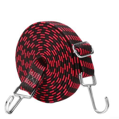 Bungee-Seil mit Clips für sicheren Transport von Ausrüstung, 4 m, Rot Bungee-Seil mit Clips für sicheren Transport von Ausrüstung, 4 m, Rot von Oceanlend