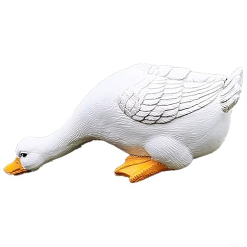 Dekorative Ente aus Kunstharz für Terrasse und Teich, für Außenumgebungen, lebendige Farben und charmante Details, einfache Pflege mit feuchtem Tuch (#2) von Oceanlend
