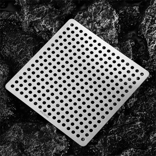 Duschabfluss-Filterabdeckung, Edelstahl, quadratisch, für Badezimmer, Dusche, Waschbecken, Abfluss, Haarfilterabdeckung, zur Blockierung von Haaren und Schmutz (11,5 cm) von Oceanlend
