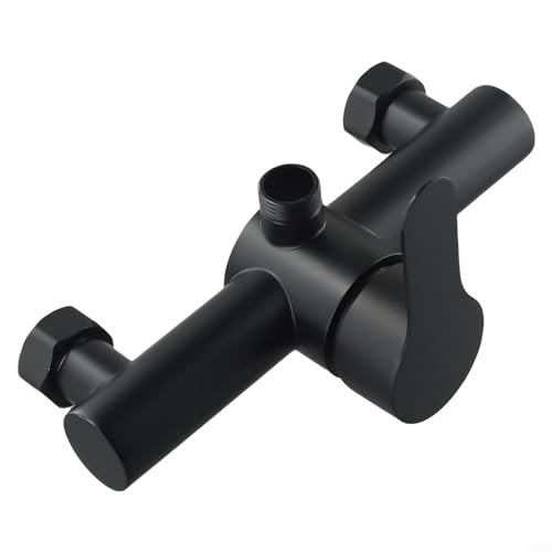 Edelstahl Duscharmatur Warm-Kalt Mischbatterie für Zuhause Badezimmer G1/2 Zoll Wandmontage Schwarz von Oceanlend