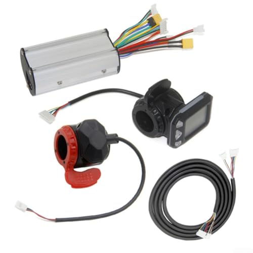 Elektroroller LCD-Display Gasschalter Controller Kit, kompatibel mit 24 V und 36 V Systemen, für die meisten Elektroroller-Modelle (24 + Datenkabel) von Oceanlend