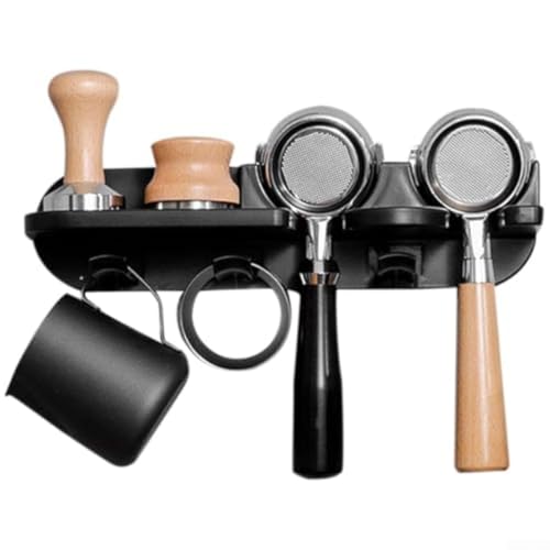 Espresso-Tamperhalter, Wandmontage, Kaffeestation, Organizer, Siebträger-Aufbewahrung, Wandregal für Bar, Heimbüro (51 cm) von Oceanlend