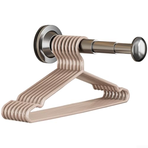 Faltbarer Wand-Kleiderbügel-Organizer mit Saugnapf-Installation und Teleskopstange, verstellbar von 12 cm bis 20 cm, für Badezimmer und Schrank (Futter) von Oceanlend