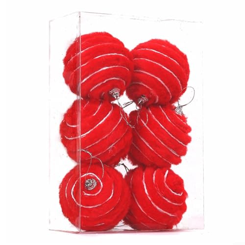 Frohe Feier mit unserem 6er-Pack mit 8 Zentimeter-Ornamenten für Ihre Veranstaltungen (rot) von Oceanlend