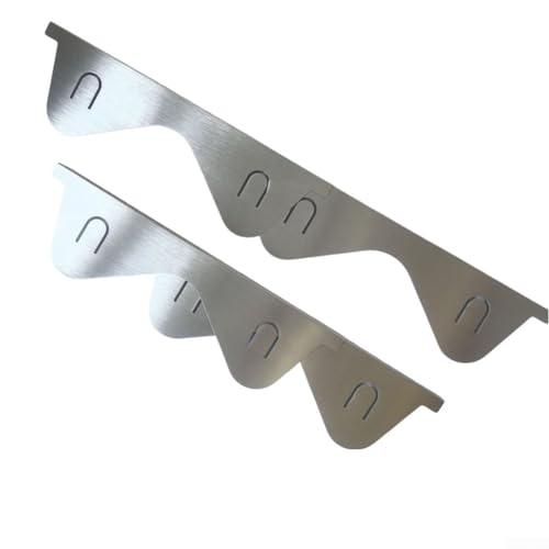 Gaps No More Set mit 4 verstellbaren und leicht zu reinigenden Edelstahl-Herdabdeckungslösungen (Silber) von Oceanlend