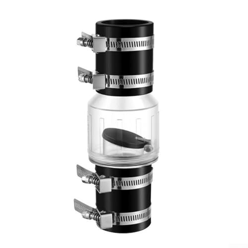 Geräuschloses Rückschlagventil, 5.1 cm gefedertes Flapper Abwasserrückschlagventil mit transparentem Körper, geeignet für verschiedene Sanitärsysteme Geräuschloses Rückschlagventil, 5.1 cm gefedertes Flapper Abwasserrückschlagventil mit transparentem Körper, geeignet für verschiedene Sanitärsysteme von Oceanlend