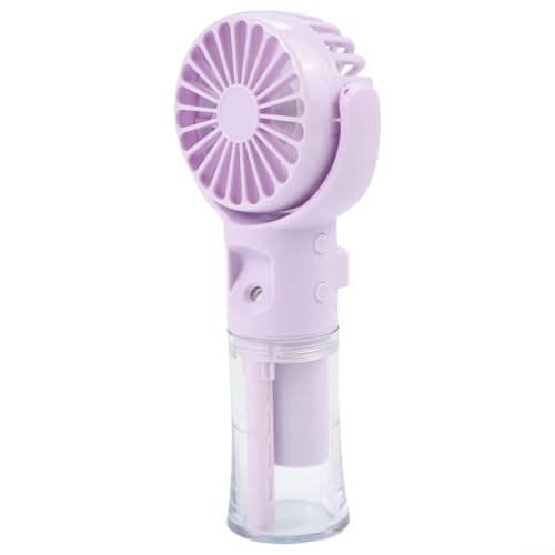 Handheld Spray Water Fan with USB Charging, Portable Mini Fan for Neck Hanging Use, for Hot Days and Outdoor Activities (Purple) von Oceanlend
