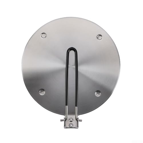 Induktionsherd-Wärmeleitplatte, Edelstahl, faltbare Wärmeleitplatte, für Induktionsherde mit 20 cm oder 24 cm Kochgeschirr (24 cm) von Oceanlend