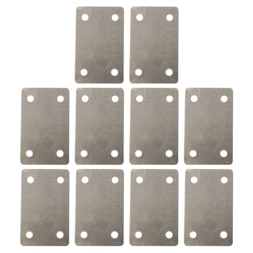 Möbelverbinder-Set, Edelstahl, 4 Löcher, gerade Platten für stabile Montage von Stühlen, Tischen, Schränken, Bettrahmen und Regalen, 10 Stück Möbelverbinder-Set, Edelstahl, 4 Löcher, gerade Platten für stabile Montage von Stühlen, Tischen, Schränken, Bettrahmen und Regalen, 10 Stück von Oceanlend