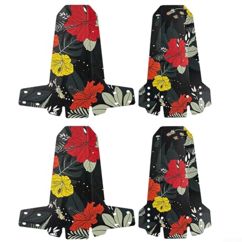 Mountainbike-Schutzblech, faltbarer Fahrrad-Schutzblech, kompatibel mit Mountainbike, für DH-Fahrräder und Off-Road-Fahrräder (Blumen) von Oceanlend