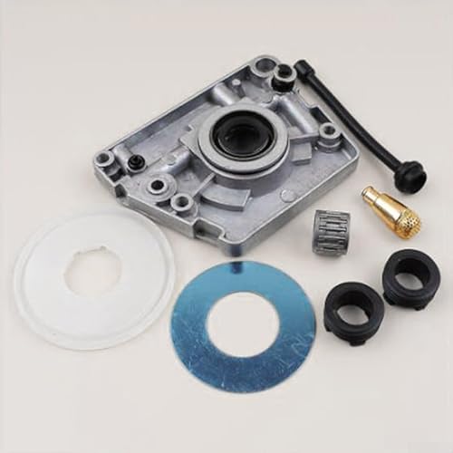 Ölpumpe Schneckengetriebeabdeckung Filter Kit kompatibel mit für XP Kettensäge für 61 66 266 268 272 Ersatzteile einschließlich Kupplungsstaubkappe Nadellager Ölschlauch Unterlegscheibe von Oceanlend