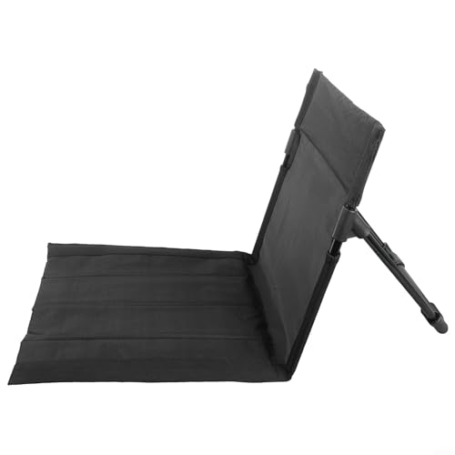 Oceanlend Klappbare Outdoor-Sitzmatte, leichtes Outdoor-Camping-Rückenlehnenkissen, ergonomisch gepolsterter Strandstuhl, für Picknicks, Camping, Wandern, 42 x 39 x 37 cm (schwarz) von Oceanlend