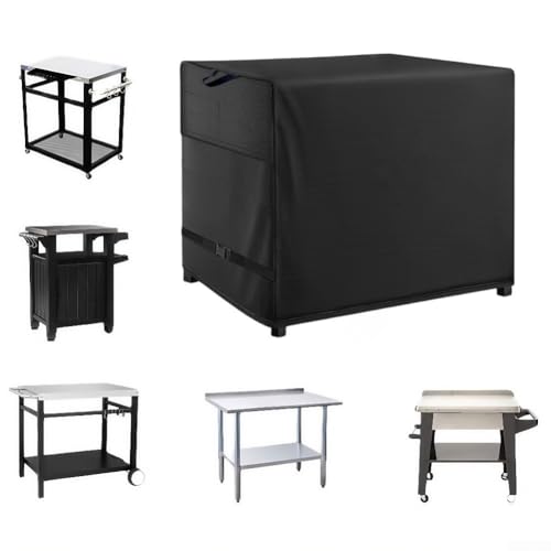 Outdoor Prep Table Cover, Waterproof Heavy Duty Oxford Fabric Bar Cart Cover, Dustproof Anti-UV Patio Table Protector With Adjustable Drawstring(132 * 61 * 89cm) von Oceanlend