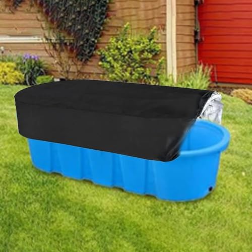Outdoor Stock Tank Pool Abdeckung, wasserdichte ovale Schwimmbad-Staubabdeckung, für Outdoor-Wassertanks und Nutztier-Trinktröge (M) von Oceanlend