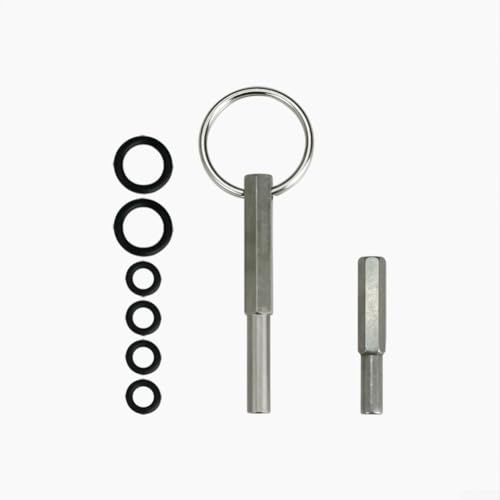 Ovalkopfschlüssel mit Schlüsselring kompatibel für Krups, für AEG Kaffeemaschinen Magnetisches Edelstahlwerkzeug mit 6 Gummiringen zur Reparatur (A und A) von Oceanlend