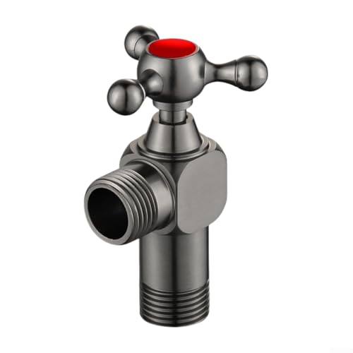 Praktisches Design Messing WC-Eckventil, für Warm- und Kaltwasseranschlüsse (rot) von Oceanlend