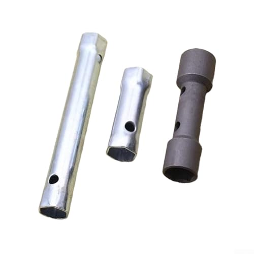 Robuster Zündschlüssel aus Stahl mit Doppelend-Sechskant-Stecknüssen für Motorrad und Quad Spark Service (und verlängert) von Oceanlend