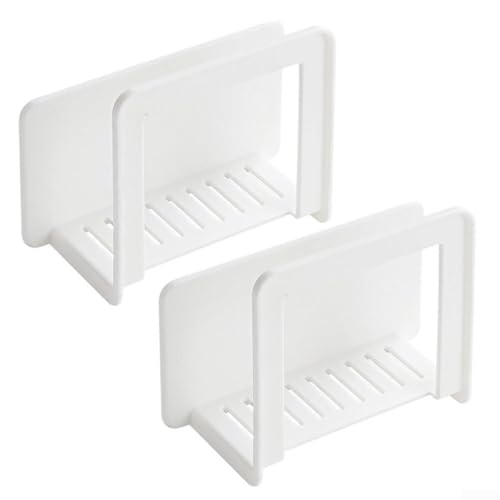 Router-Regal Wandmontiertes schwimmendes Rack für WLAN- und Internetausrüstung, geeignet für die Organisation von Set-Top-Boxen, Router, Spielerkonsolen und Kabeln, aus Kunststoff (2er-Pack) von Oceanlend