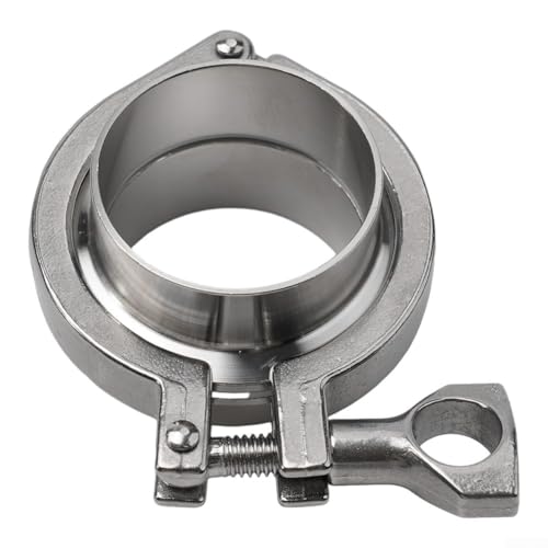 Sanitärrohr-Schweißhülse 102 mm mit Tri-Klemme und PTFE-Dichtung, Edelstahl 304, geeignet für pharmazeutische Flüssigkeitsleitungen (51 mm) von Oceanlend