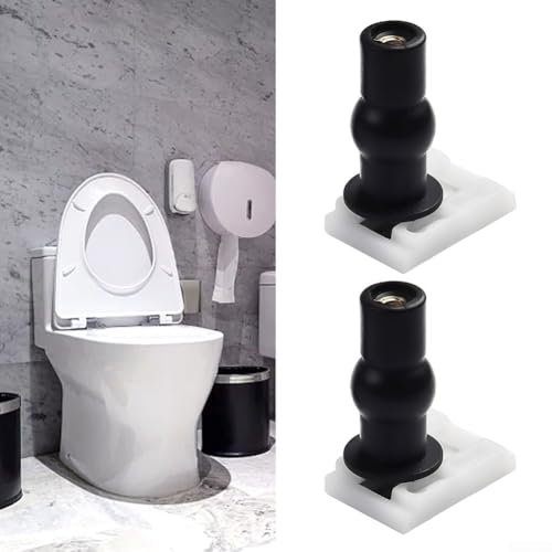 Schnellverschluss-Erweiterungsschrauben-Set für WC-Abdeckung mit Gummi-Schnalle, entworfen, um den WC-Sitz sicher und einfach zu pflegen (33 mm) von Oceanlend