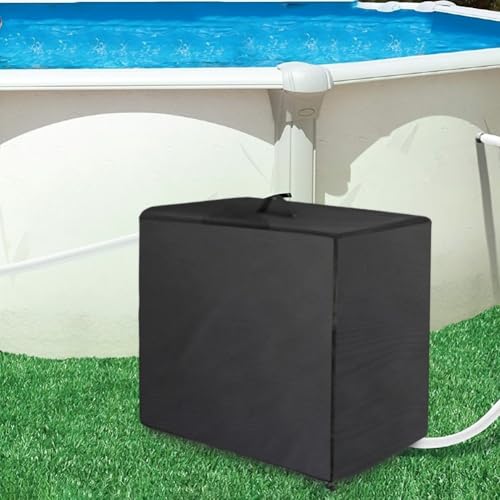 Schwimmbadpumpenabdeckung, wasserdichte Pool-Sandfilterpumpenabdeckung, mit verstellbarem Kordelzug, für Pool-Sandfilterpumpe (64 x 61 x 71 cm) von Oceanlend