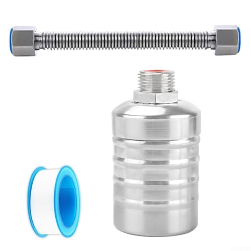 Schwimmerventil Set, Edelstahl Vollautomatische Wasserstandskontrolle Schwimmerventil, Automatischer Wasserstandsregler für Wassertanks, Teiche, Turm(A) von Oceanlend