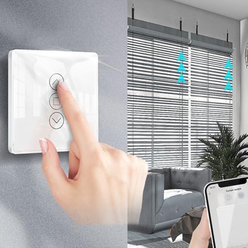 Smart WiFi Rolladenschalter Modul, Für Tuya Programmierbare Jalousien Zeitschaltuhr mit App Fernbedienung/Sprachsteuerung, für Hausautomation von Oceanlend