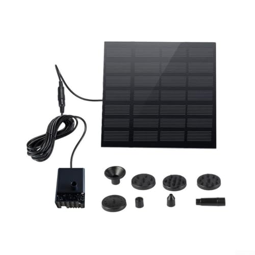 Solar-Springbrunnenpumpen-Set für den Außenteich und Garten, mit separatem Solarpanel, sechs Brunnendüsen und integriertem Wasserfilter von Oceanlend