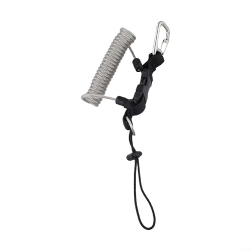 Tauchhaken-Schlüsselband mit Gummibeschichtung, Schnellverschluss-Schnalle zum sicheren Halten von Gegenständen (grau) von Oceanlend