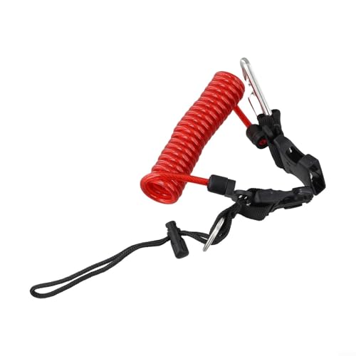 Tauchhaken-Schlüsselband mit Gummibeschichtung, Schnellverschluss-Schnalle zum sicheren Halten von Gegenständen (rot) von Oceanlend