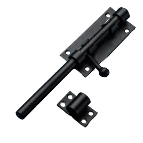 Türriegel aus Edelstahl 304 mit Vorhängeschlossloch und verdicktem Riegel, inklusive 8 Schrauben für zuverlässige Türsicherheit (Schwarz(8)) von Oceanlend