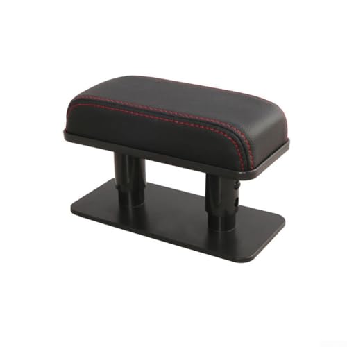 Verstellbare Höhe Auto Armlehne Extender Kissen für ergonomische Unterstützung bei langen Fahrten (schwarz + rot) von Oceanlend