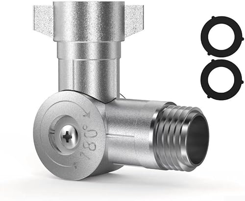 Verstellbarer Drehverbinder, Kupfer-Schlauchverbinder, mit 2 Dichtungen, für Wohnmobile und Außenbewässerung, Hofgärten und Sprinklersysteme (Silber) von Oceanlend