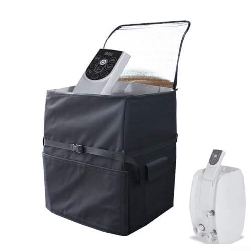 Whirlpool-Pumpenabdeckung, wasserdichtes Oxford-Gewebe, Spa-Heizungspumpenabdeckung mit verstellbaren Schnallen, reißfest, aufblasbare Badewannenpumpenabdeckungen (420D schwarz) von Oceanlend